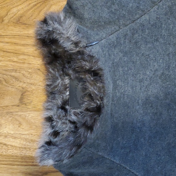 Wooly Bully Wear Gray Fleece Pullover Sweater Sweatshirt with Faux Fur Size L - Picture 2 of 10